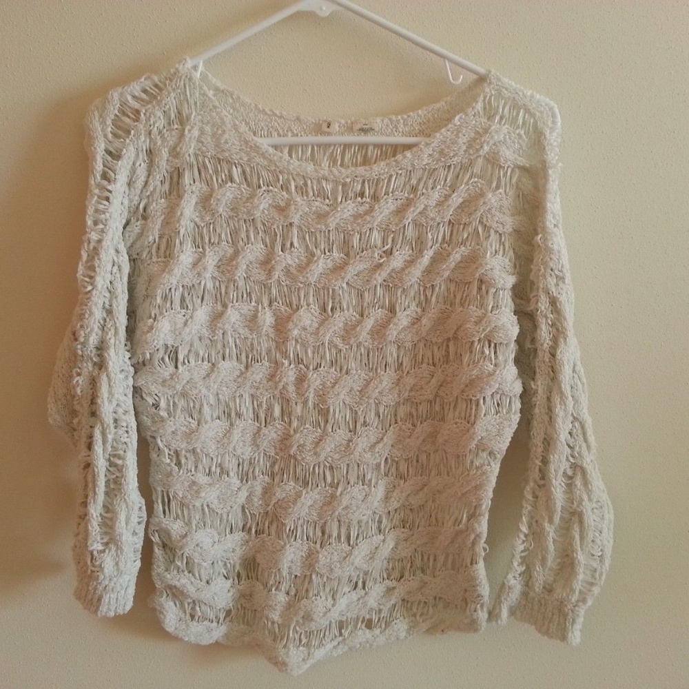 Moth white long sleeve top - womens medium